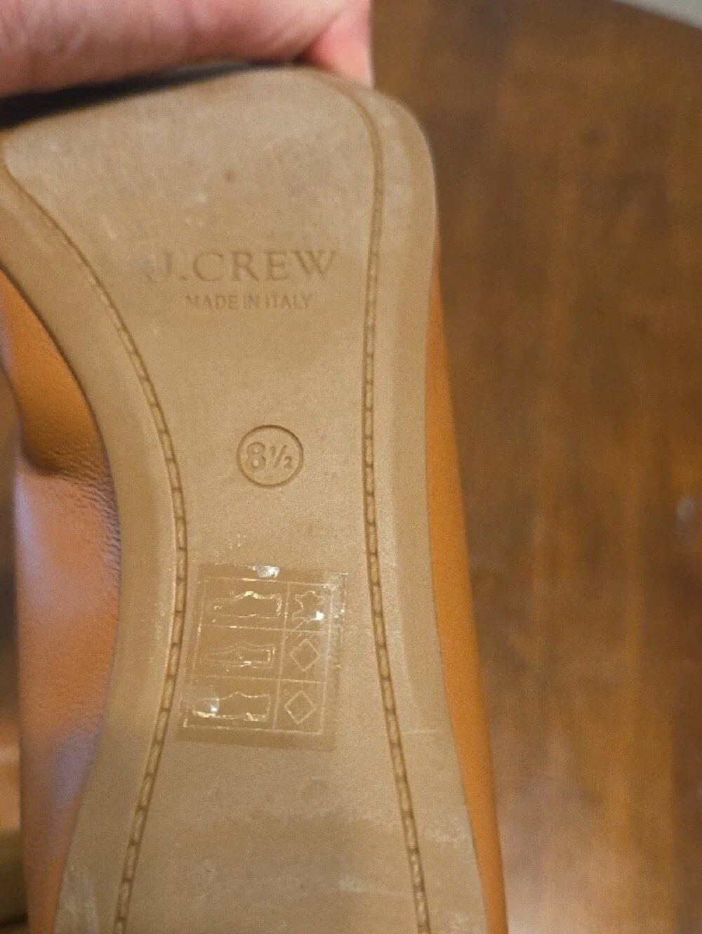 J. Crew Women's Leather Ballet Flats in Cognac